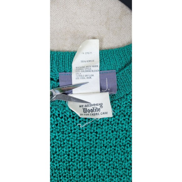 Alison J Vintage Women's Knit Cardigan and Sleeveless Top Combo Green Size XL - Picture 13 of 16